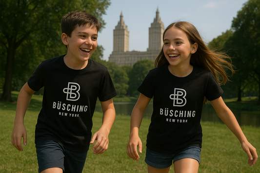 BÜSCHING NY Embroidered Unisex Youth Short Sleeve T-Shirt