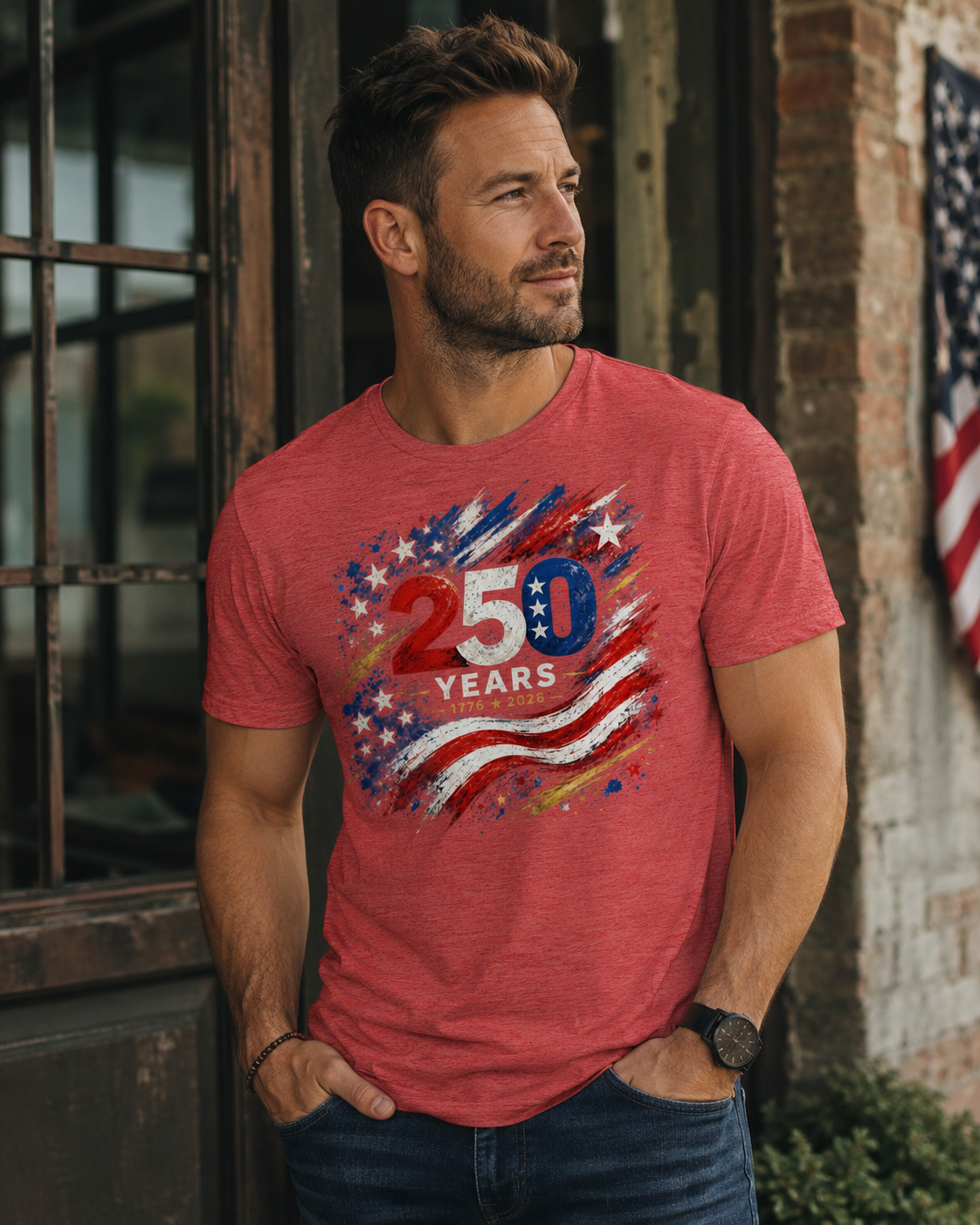 BÜSCHING NY USA 250 Anniversary Men's Tee