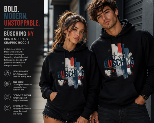 Büsching NY Contemporary Graphic Unisex Hoodie