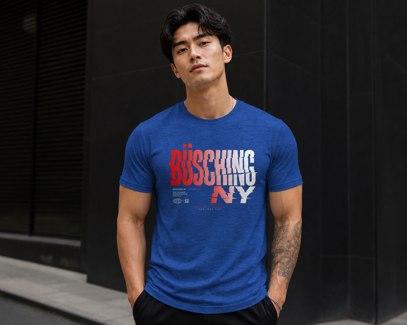 BÜSCHING NY Gradient Glitch Tee