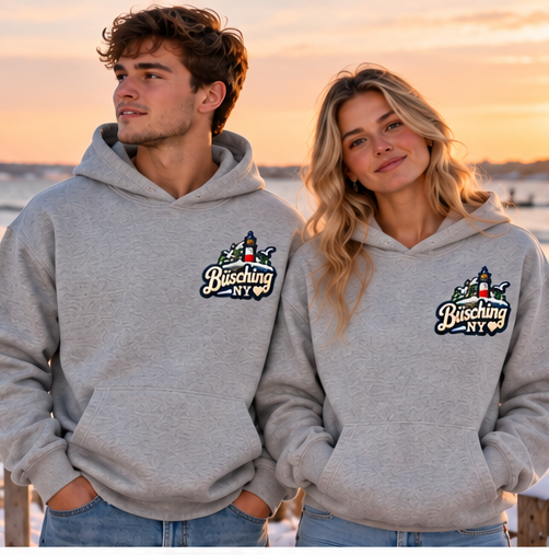 BÜSCHING NY Loves Long Island Winter Edition | Premium Embroidery & Appliqué Hoodie