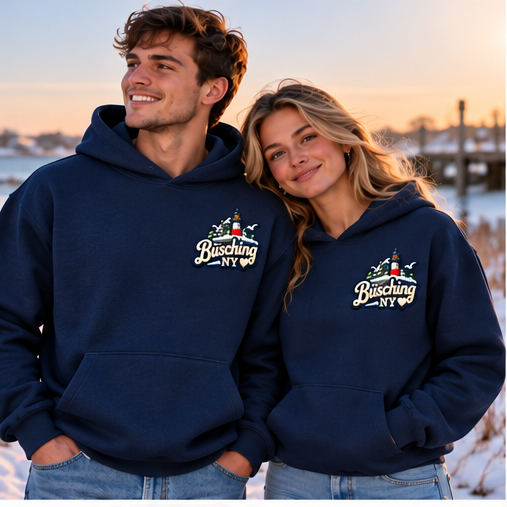 BÜSCHING NY Loves Long Island Winter Edition | Premium Embroidery & Appliqué Hoodie